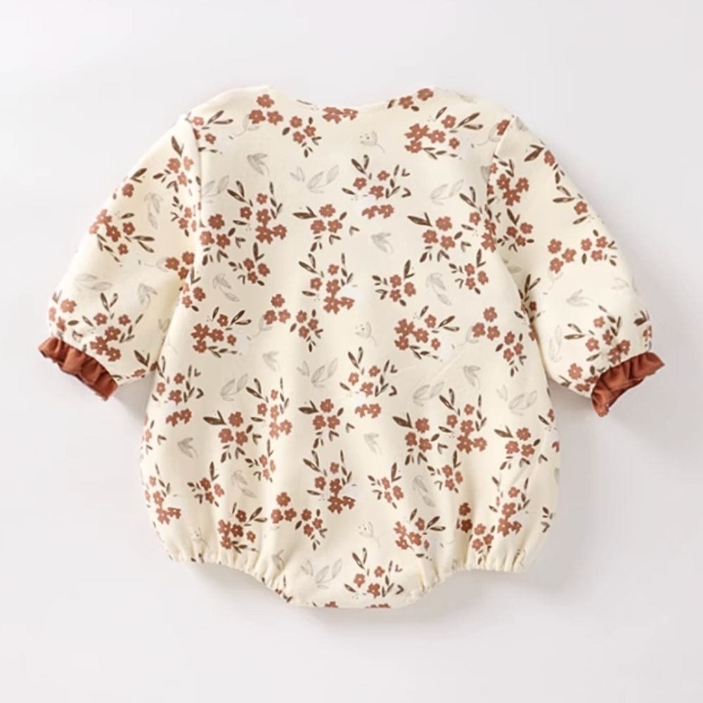 Elegant Brown Floral Baby Girl Newborn Hamper Bag 3-6 Months