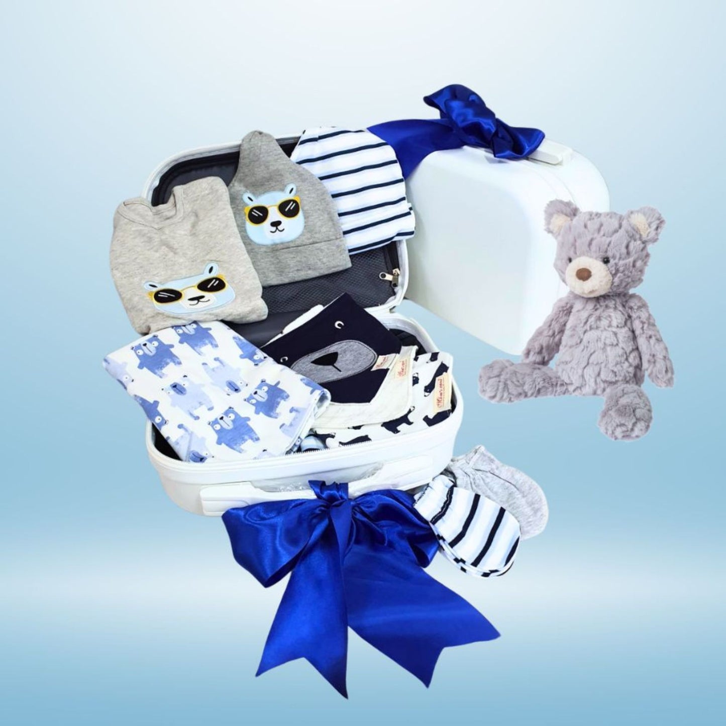 Beary Cute Adventure Baby Boy Gift Set Luggage 3-6 Months