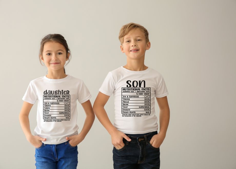 Family Nutrition Facts: Matching Family Tees