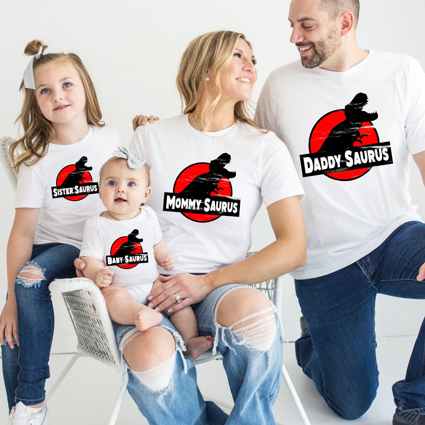 Jurassic Dinosaur Matching Family Tees