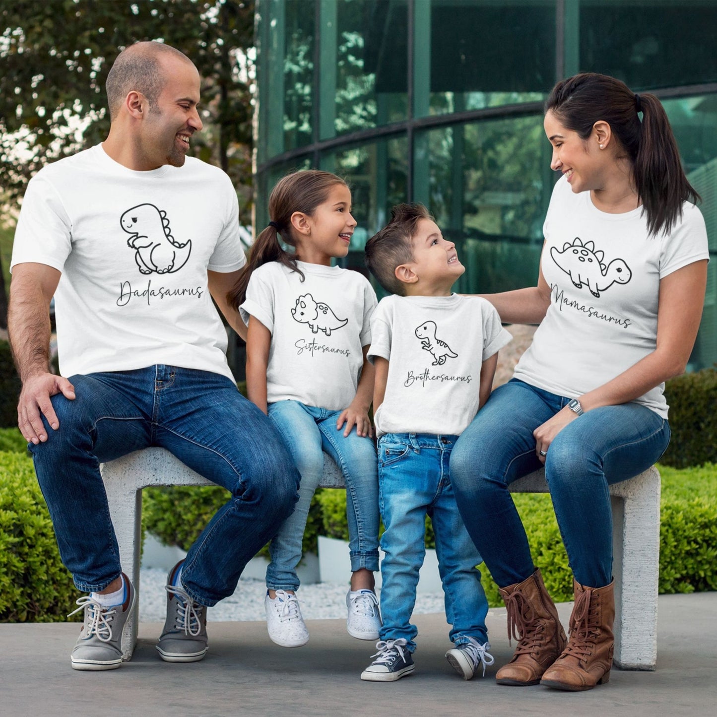 Dino Matching Family Tees & Baby Romper Set