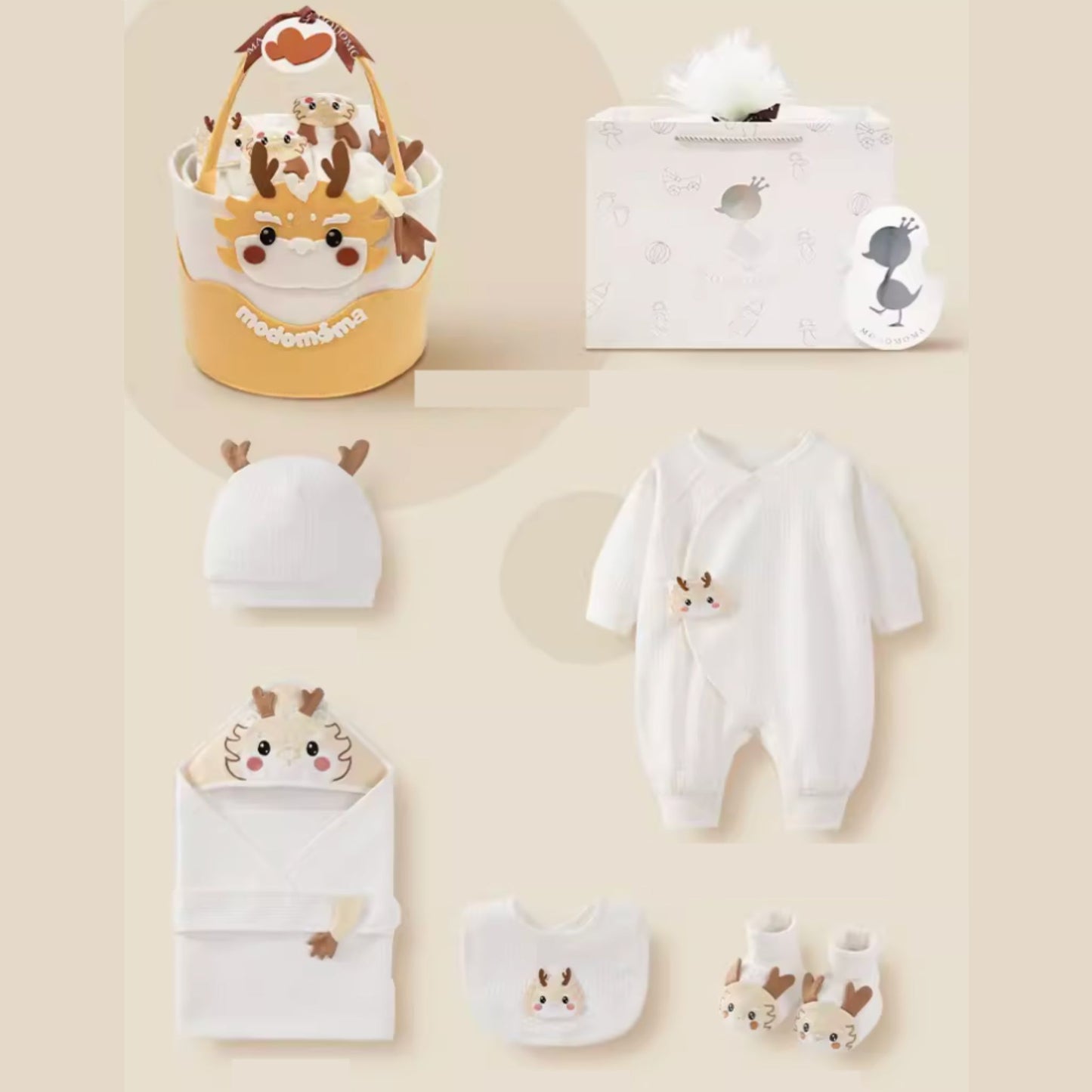 Golden Dragon Baby Boy Gift Bag B 3-6 Months