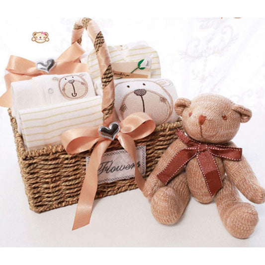 Handsome Bear Baby Boy Gift Basket