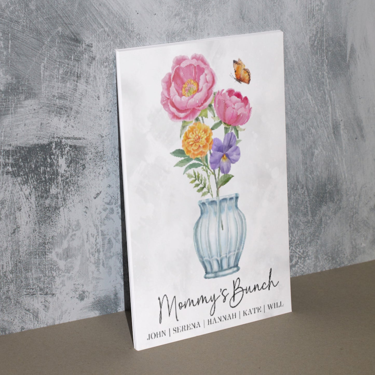 A3 Customised Birth Flower Poster - Mother's Day Gift for Mom