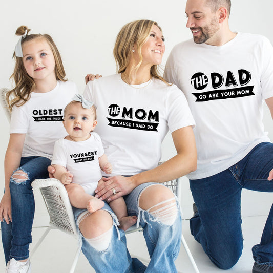 'Roles Edition' Matching Family Tees with a Twist