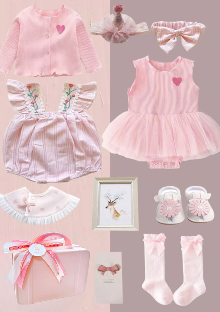 Sweet Pink Baby Girl Birthday Gift Set 12-18 Months