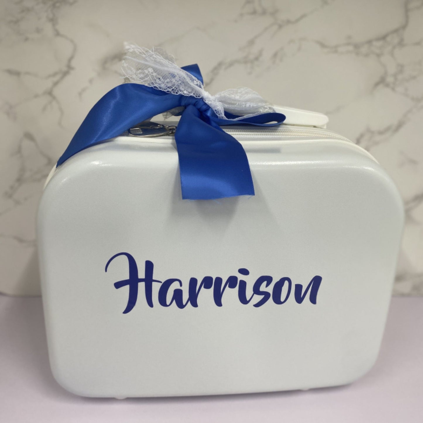 White Handsome Boy Baby Gift Luggage Set 3-6 Months